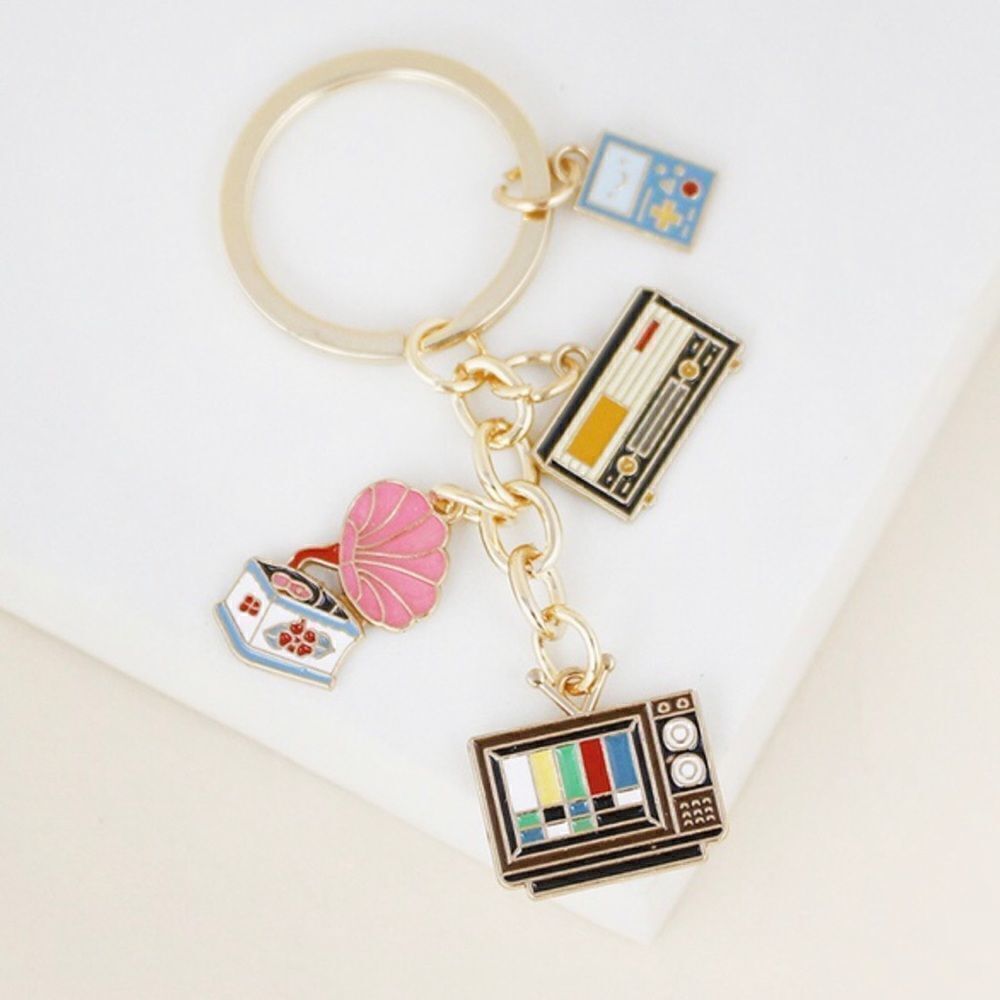 New Vintage Technology Keychain 📻 📺